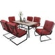 preview thumbnail 3 of 15, PHI VILLA Spring Motion 7-piece Patio Dining Set