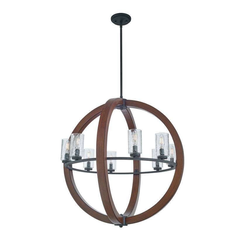 Kichler Lighting Grand Bank Collection 8-light Auburn Stain Chandelier
