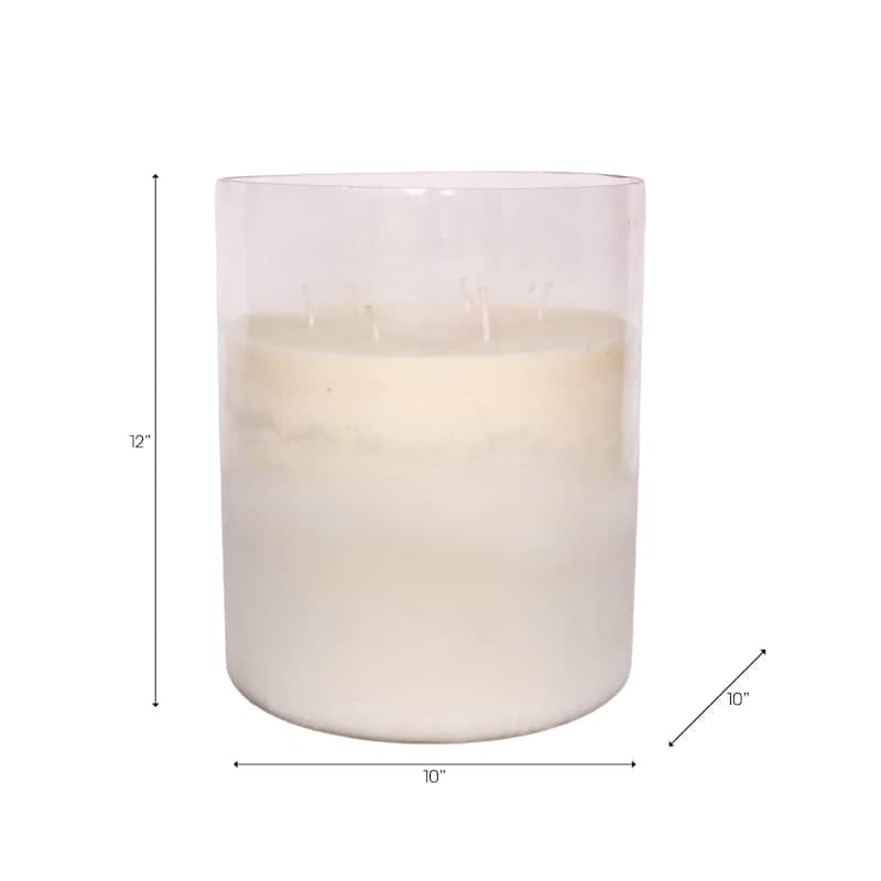 Indoor Candle Glass Wax Modern Decorative Accent Candle Sleek Design