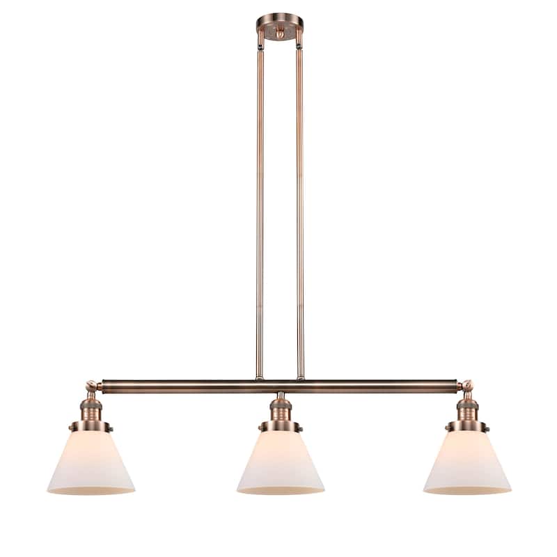 Innovations Lighting Large Cone 3 Light 40" Wide Linear Chandelier