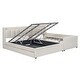 preview thumbnail 7 of 13, Upholstered Mother & Child Platform Bed, Queen & Twin XL Platform Bed Frame w/ Hydraulic Storage System, Drawer Box & USB Ports