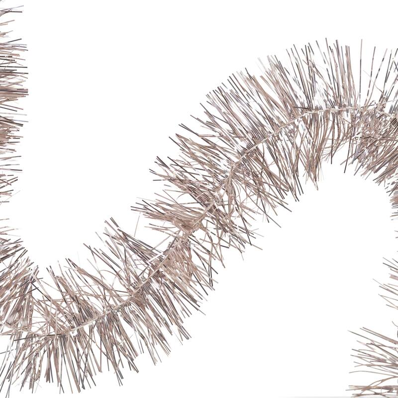 Shiny Two-Tone Tinsel Christmas Garland - 18' x 3" - Pink