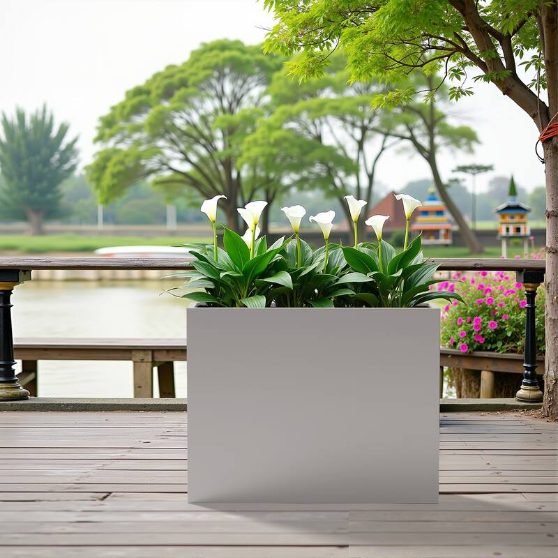 Dovelina Modern Metal Rectangular Planter- Elevate Your Space, Indoors & Outdoors