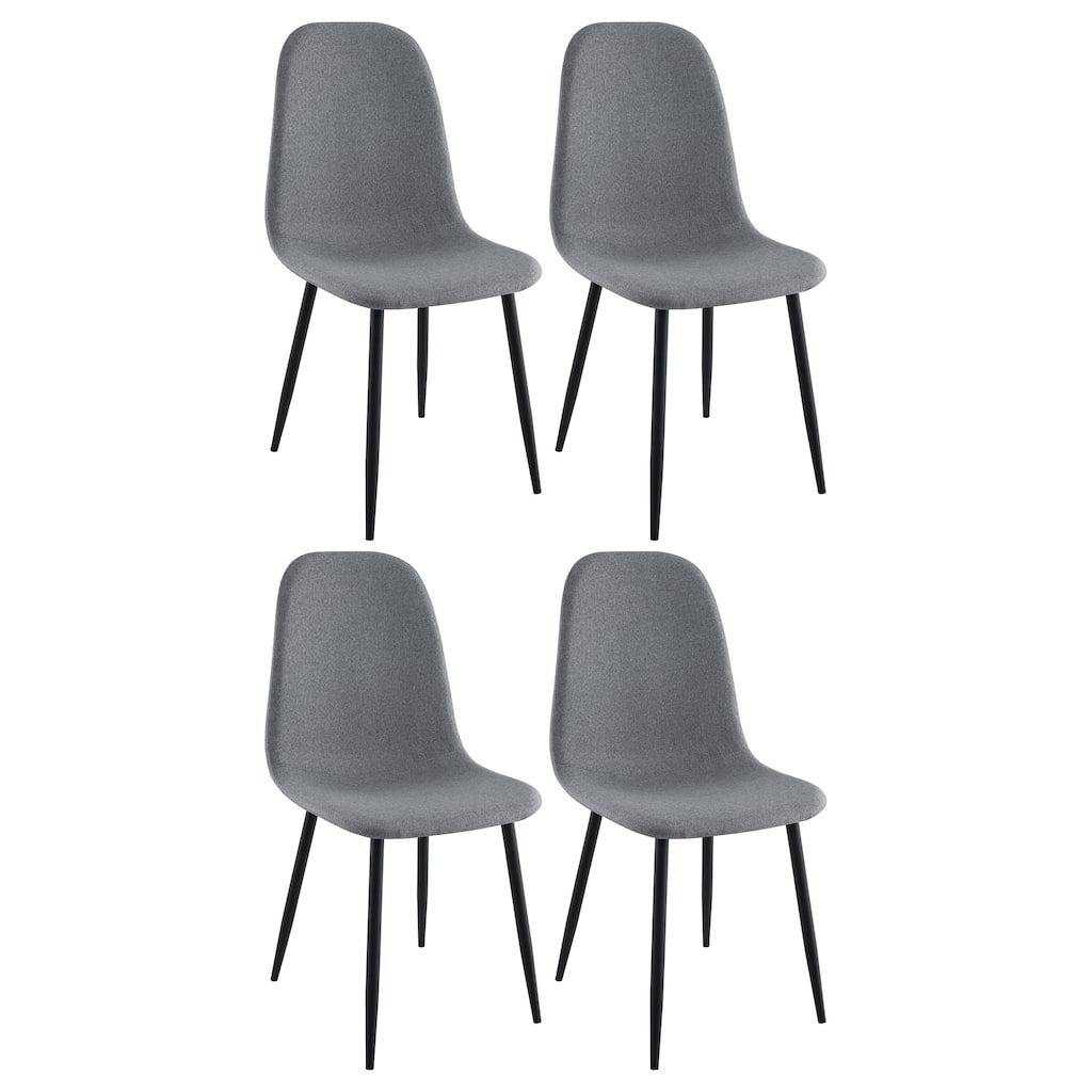 Dennison Upholstered Dining Side Chair Grey (Set Of 4)
