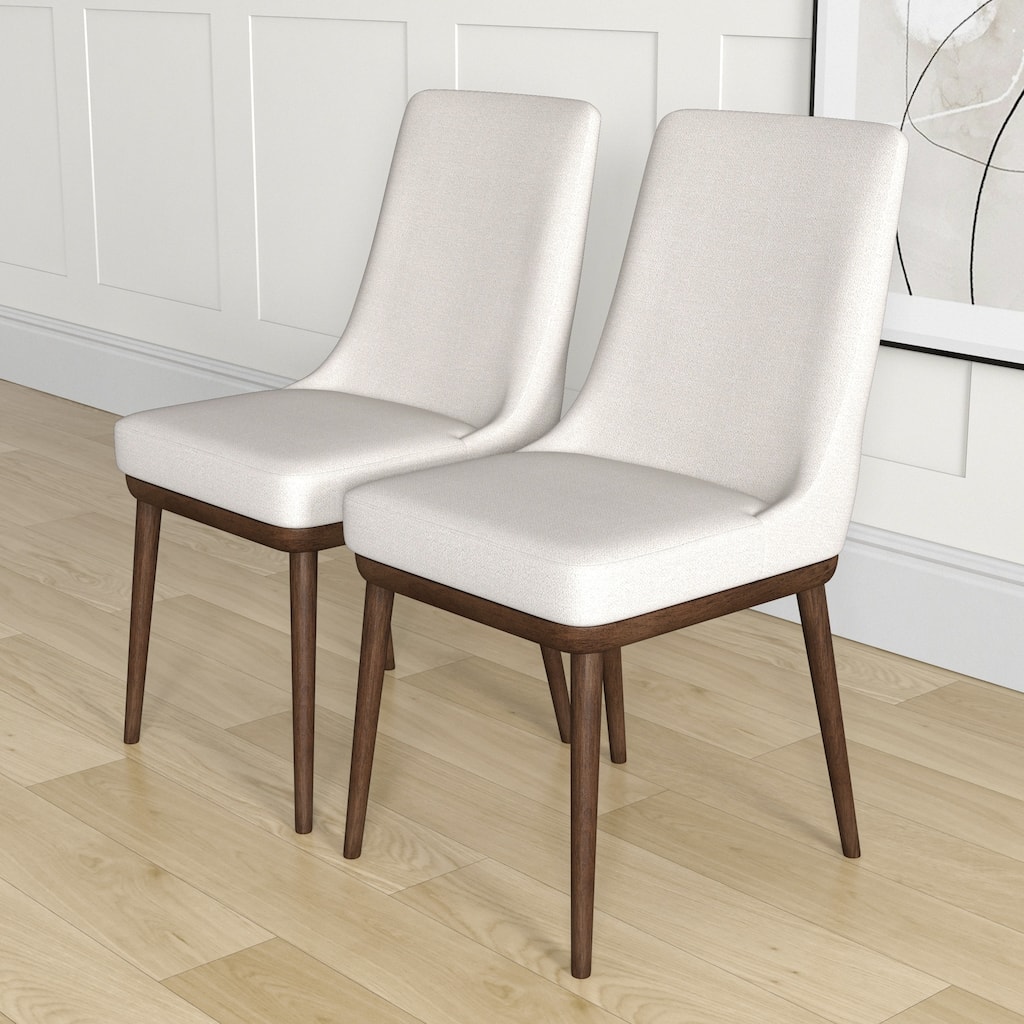 Grayson Mid Century Modern Beige Dining Chair (Set of 2)
