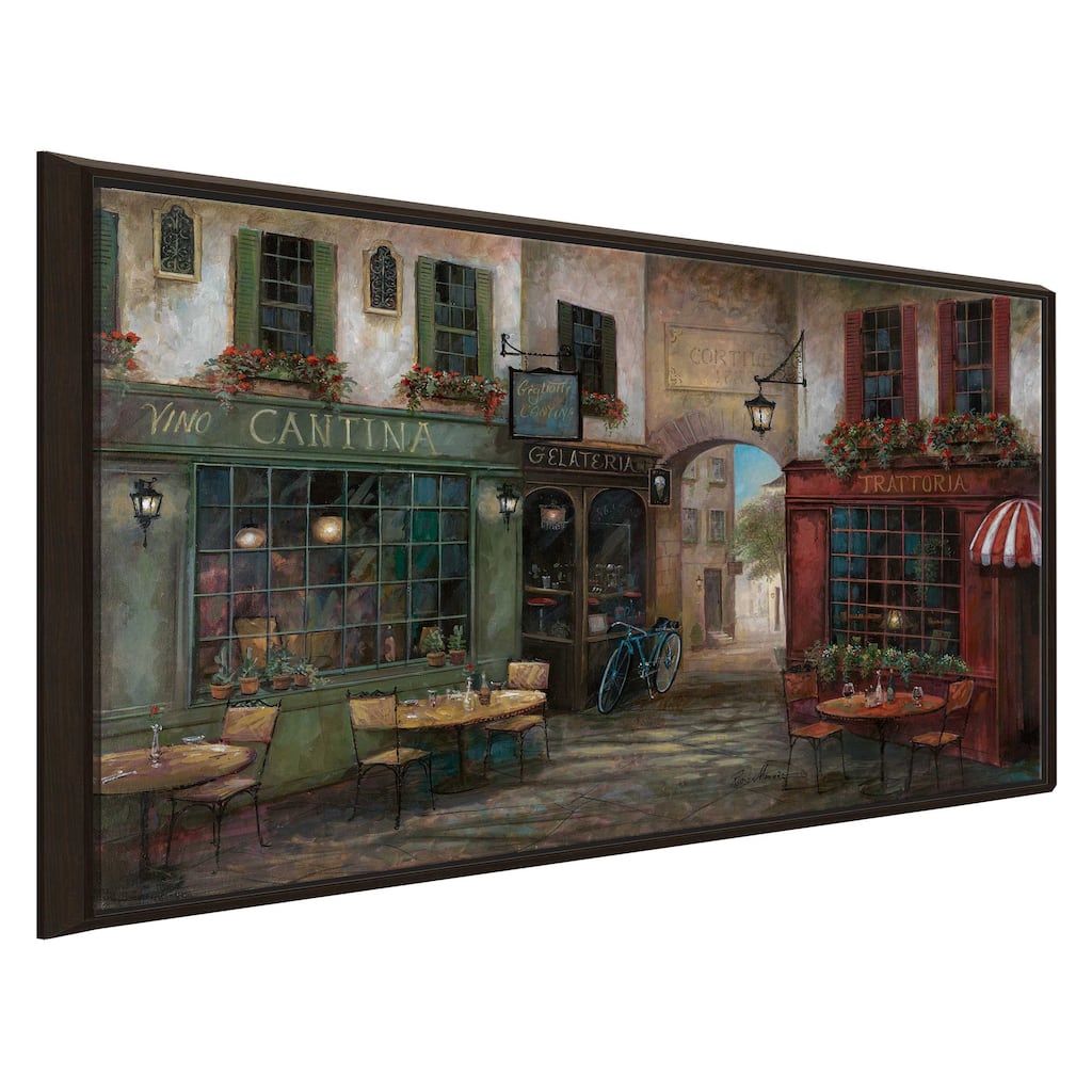 "Courtyard Ambiance" by Ruane Manning Print on Floating Canvas