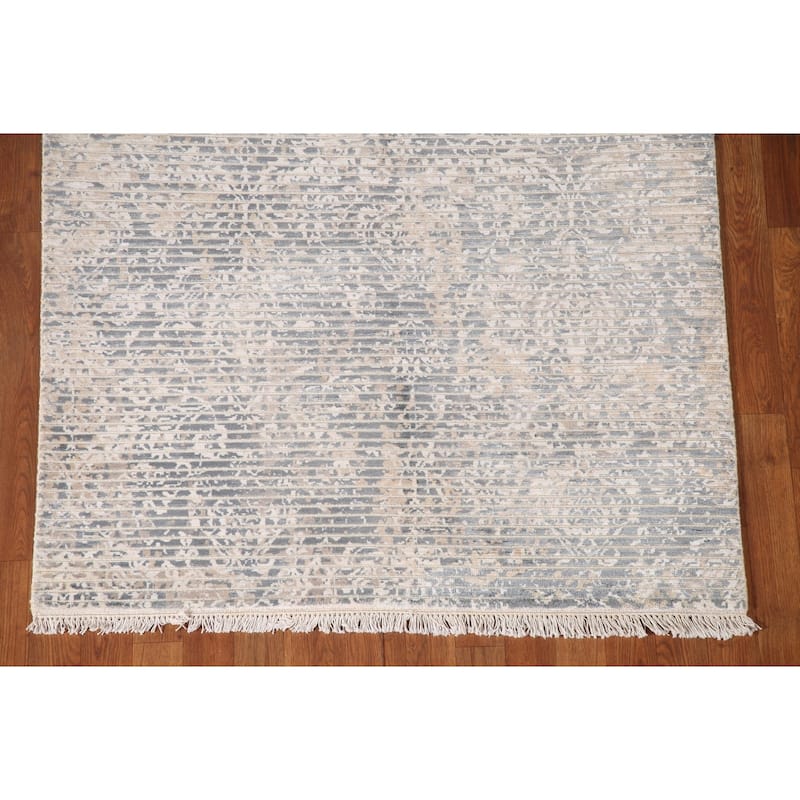 Abstract Oriental Accent Rug Handmade Wool Carpet - 3'11"x 5'8"