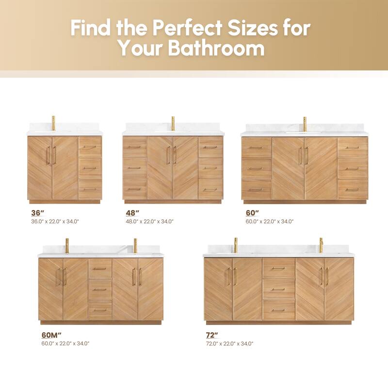 Karachi Bath Vanity with White Grain Stone Top, no Mirror