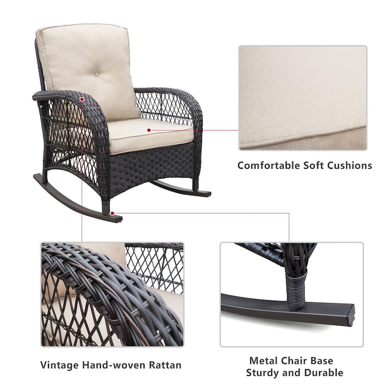 Outdoor Wicker Rocking Chair