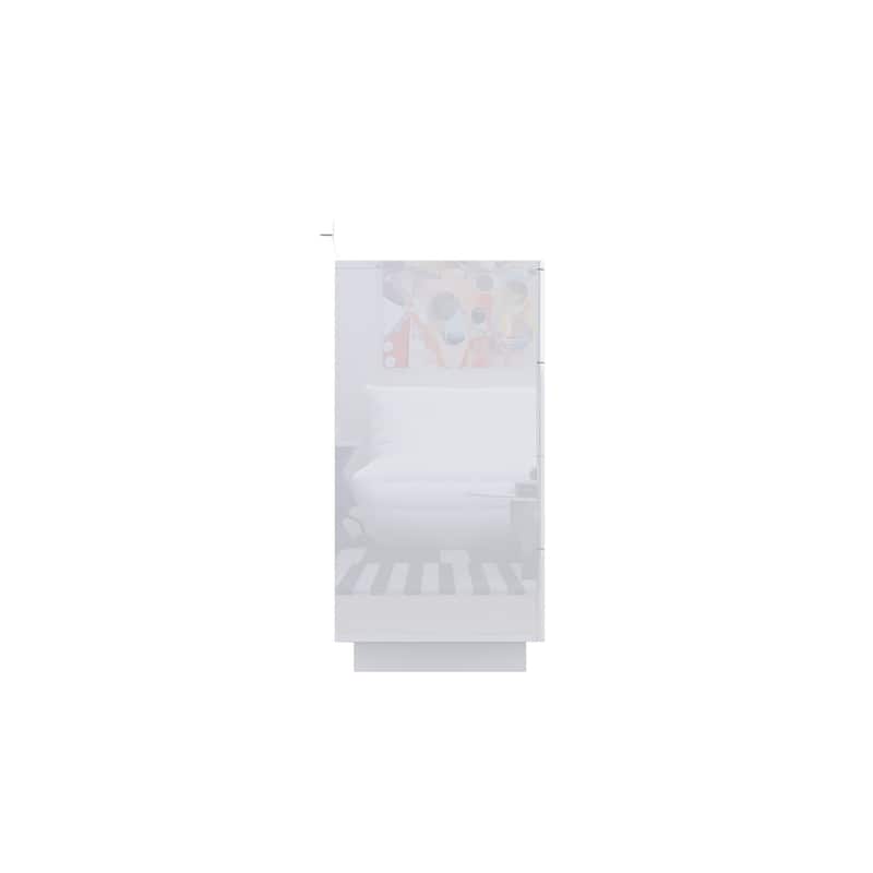 63" High Gloss Dresser With Light Chest w/8 Drawers&Spacious Tabletop