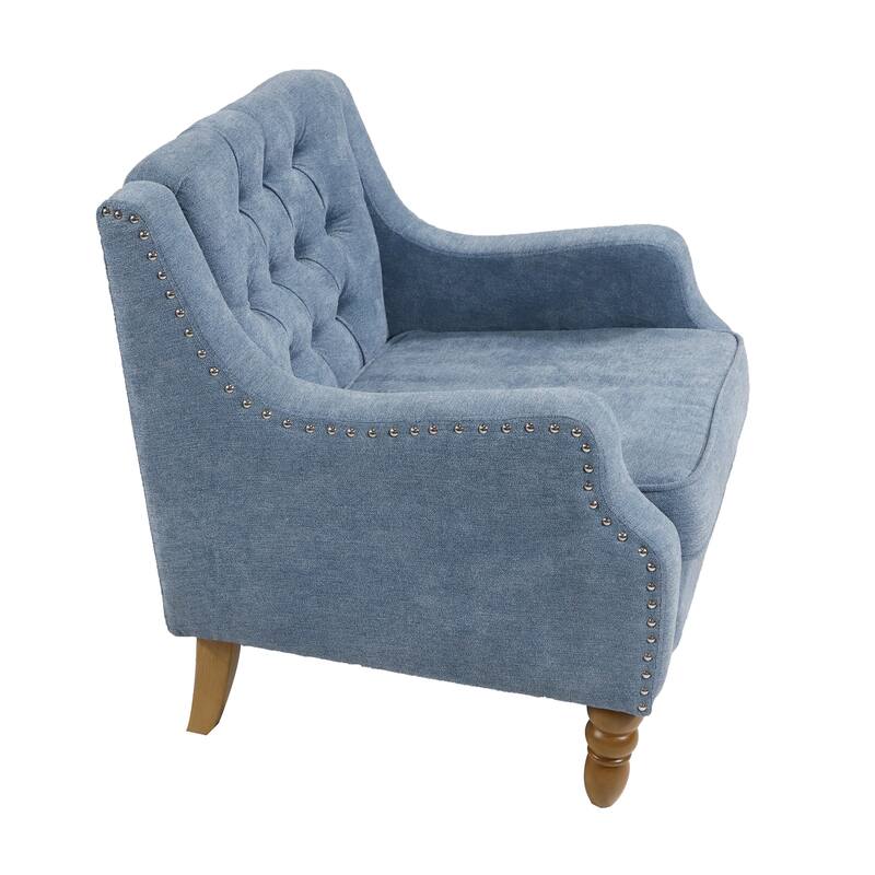 Accent Chair with Button Tufted Upholstered Armchair