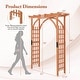 preview thumbnail 3 of 8, Costway Premium Outdoor Wooden Fir Arbor Arch Pergola Trellis Wood
