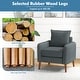 preview thumbnail 7 of 7, Gymax 2PCS Modern Accent Chair Upholstered Mid-Century Armchair w/