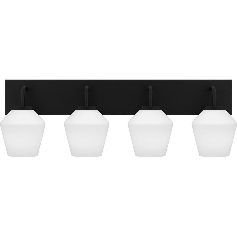 Nielson 4-Light Matte Black Bath Light