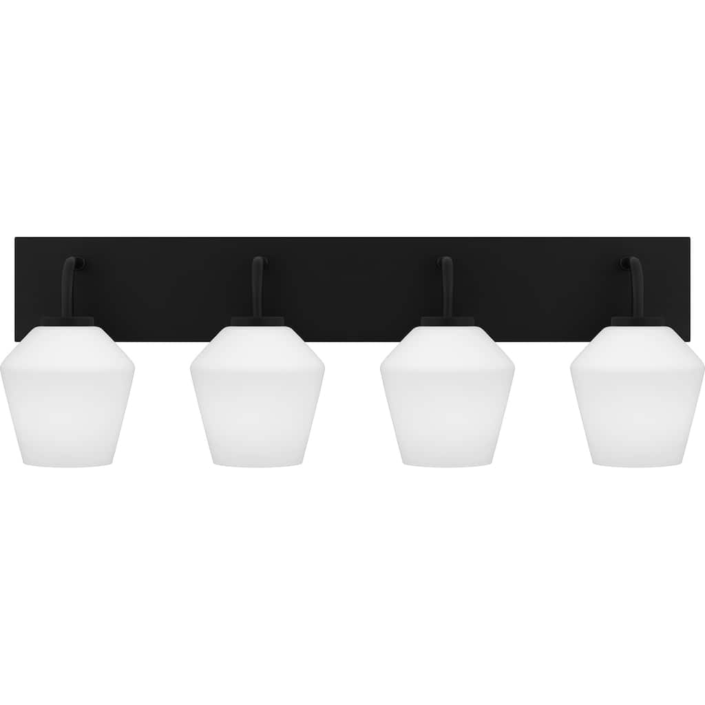 Nielson 4-Light Matte Black Bath Light
