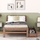 preview thumbnail 10 of 58, Twin Size Platform Bed Rounded Corners Bed Frame with 2 Drawers or Trundle for Boys Girls, Simple Kids Bed No Box Spring Needed Walnut - Twin