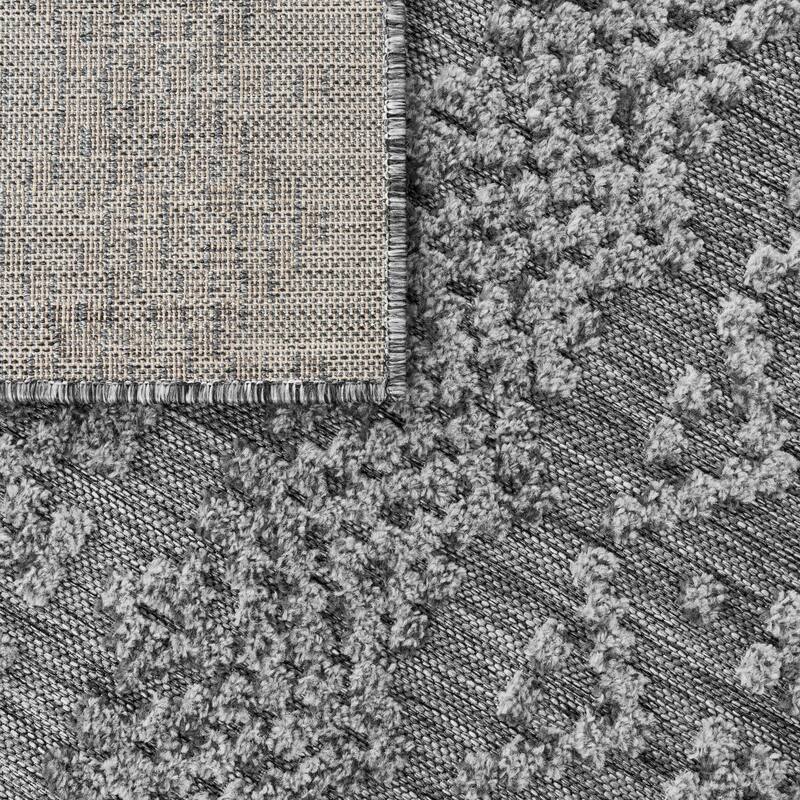 In- & Outdoor Rug Marrakesh Trellis Pattern with High/Low Effect