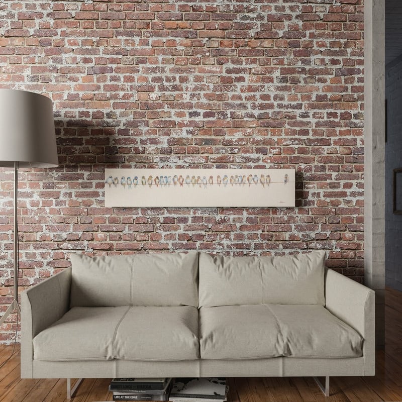 Yosemite Home Decor Birds on a Wire IV Original Hand-Painted Wall Art - multi