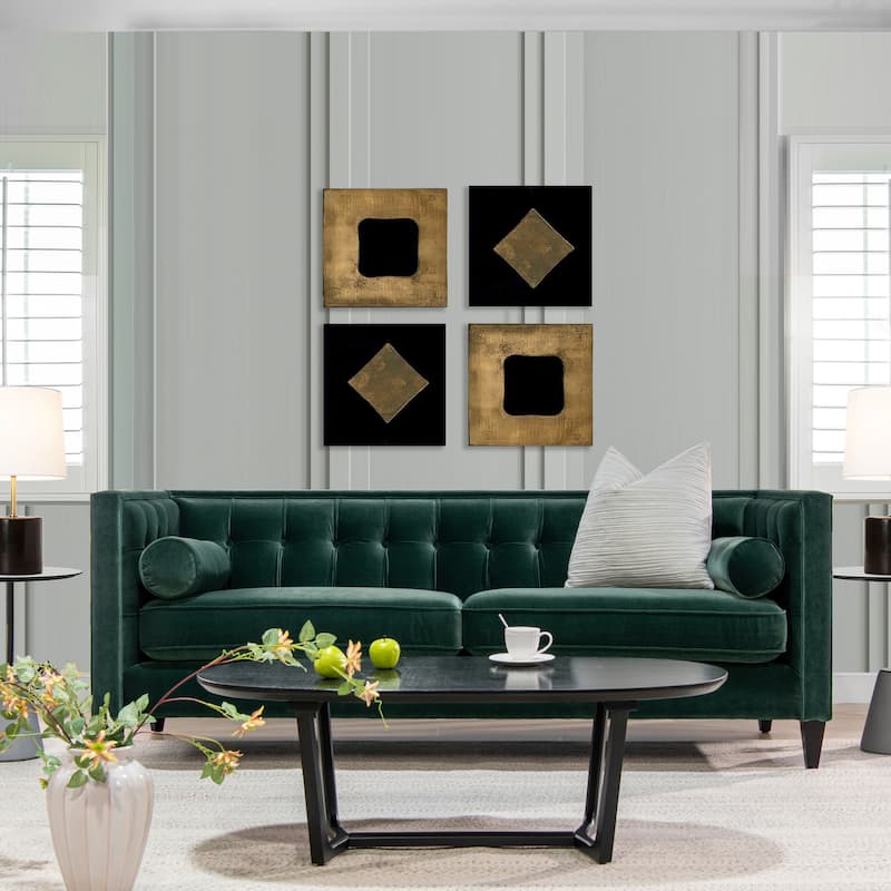 Jack 84" Modern Upholstered Tufted Tuxedo Sofa