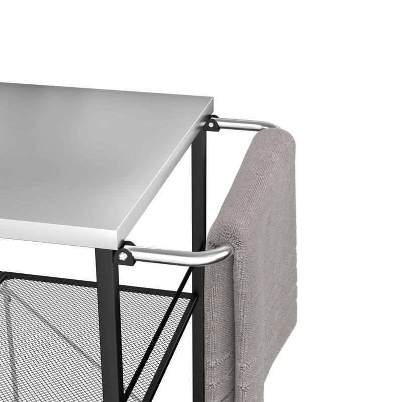 VEIKOUS Outdoor Patio Grilling Backyard BBQ Grill Cart with Stainless Steel Top