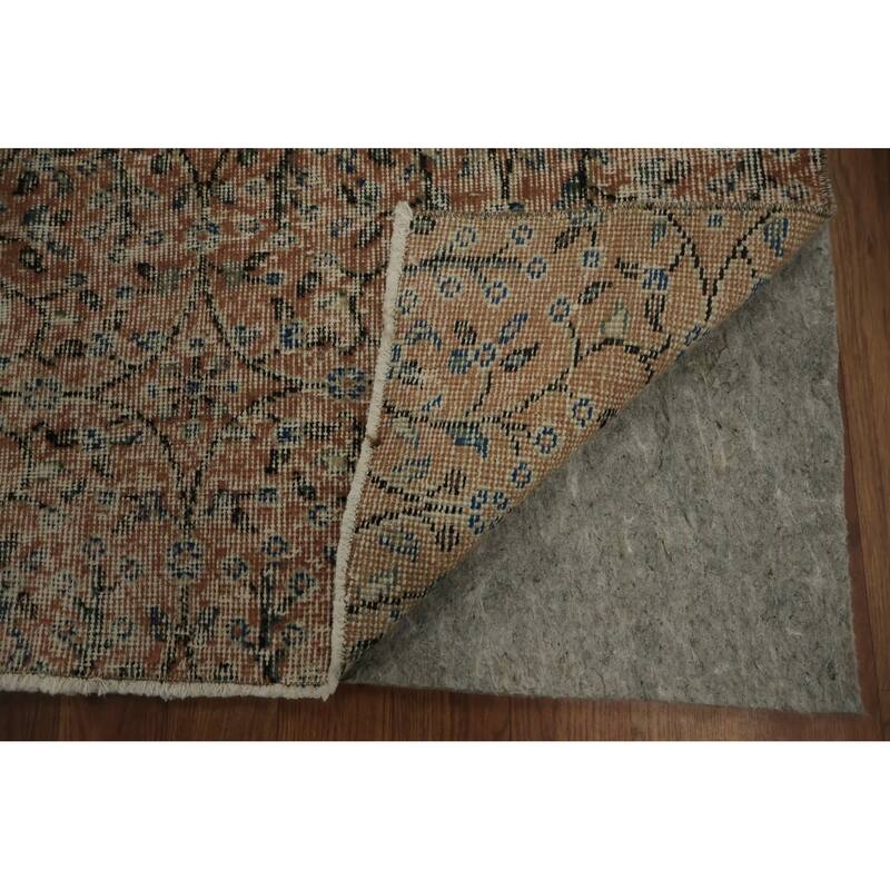 Hand Knotted Oriental 100% Wool Carpet Transitional All-Over Oranges & Rust Anatolian Area Rug - 8' 1'' X 5' 2''