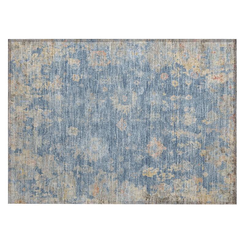 Machine Washable Indoor/ Outdoor Vintage Traditional Chantille Rug