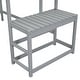 preview thumbnail 5 of 8, Twin High Loft Bed with Ladder landing Platform and Guardrails, Grey