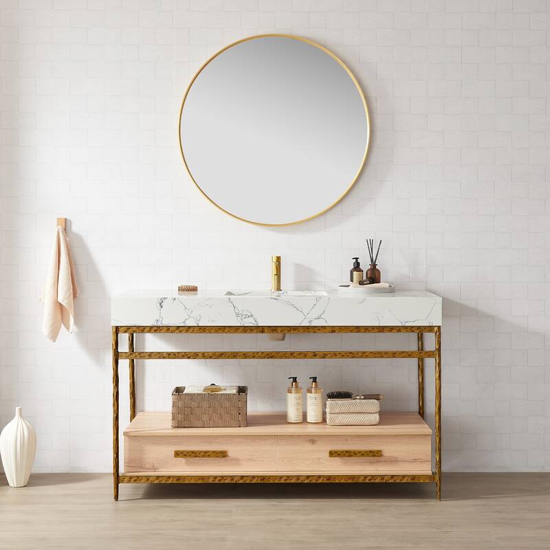 Dhaka Bath Vanity with Composite Stone Top without Mirror