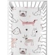 preview thumbnail 1 of 4, Sweet Jojo Designs Pink Puppy Dogs Girl Fitted Crib Sheet Modern Dog Puppies Pet Boho Bulldog Wiener Doggy Minimalist Paw Prints