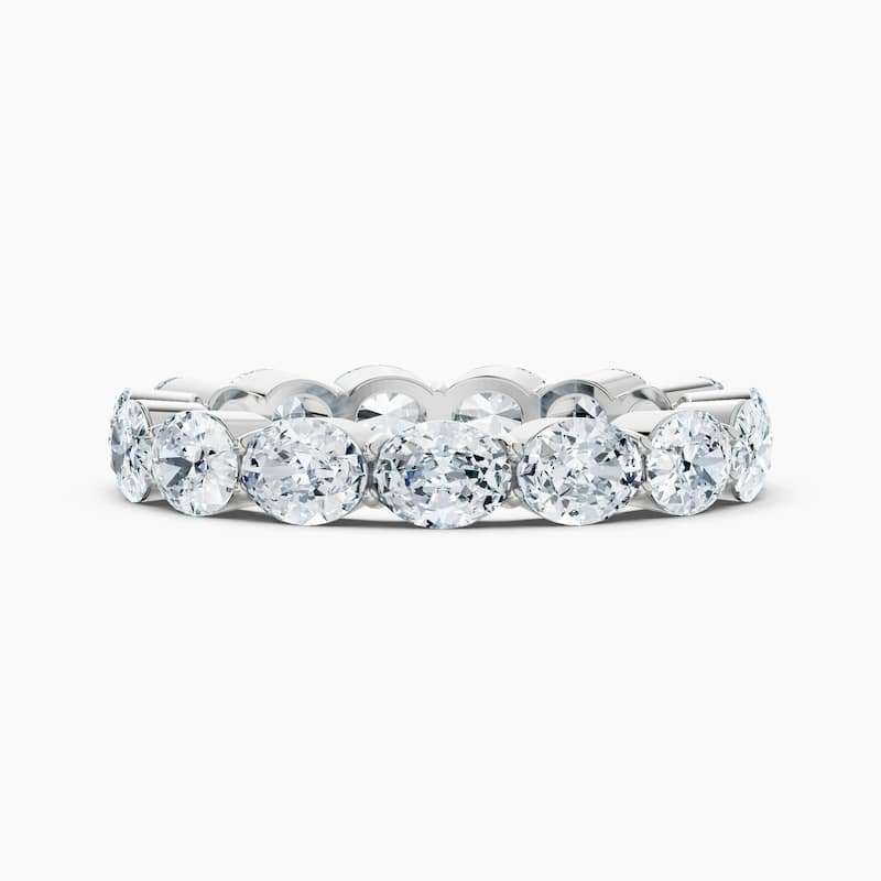 Auriya 14k Gold Oval East-West Lab Grown Diamond Eternity Band 1.80 - 7.50 ct. tw. (F-G, VS) - 3.00 ct. wt. - 9 - White