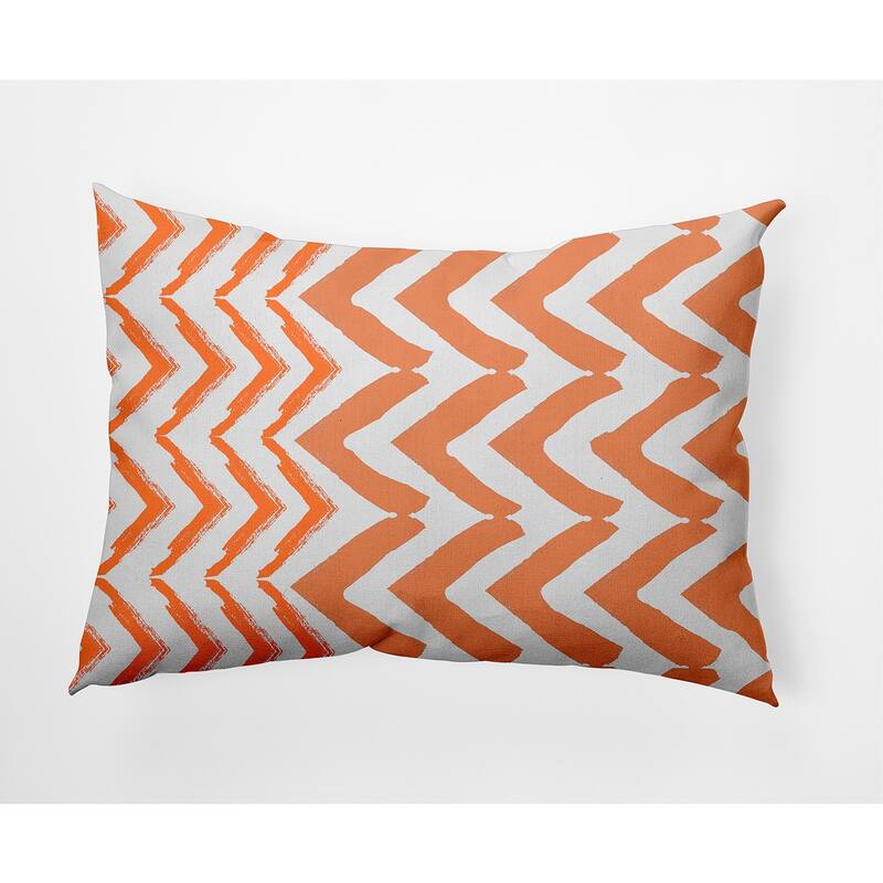 Jagged Graffiti Outdoor Pillow - Orange - 14" x 20"