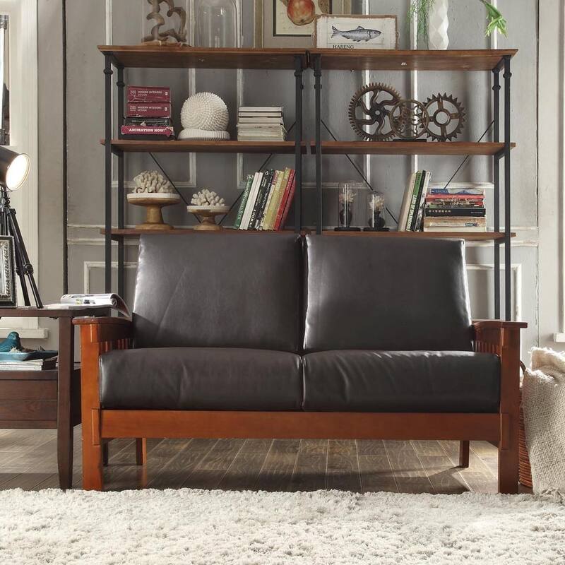 Hills Mission-Style Oak Loveseat by iNSPIRE Q Classic
