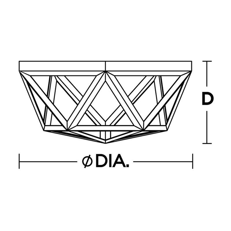 AFX Kai 2-Light Black Flush Mount
