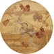 preview thumbnail 24 of 30, Nourison Somerset Vintage Watercolor Floral Pattern Area Rug 7'9" Round - Beige - Runner/Round