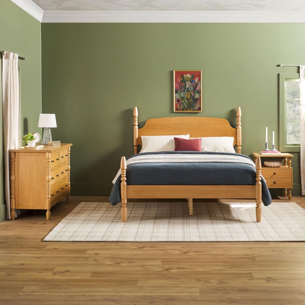 Walker Edison Queen Bed with Dresser and 2-Drawer Nightstand Bedroom Set