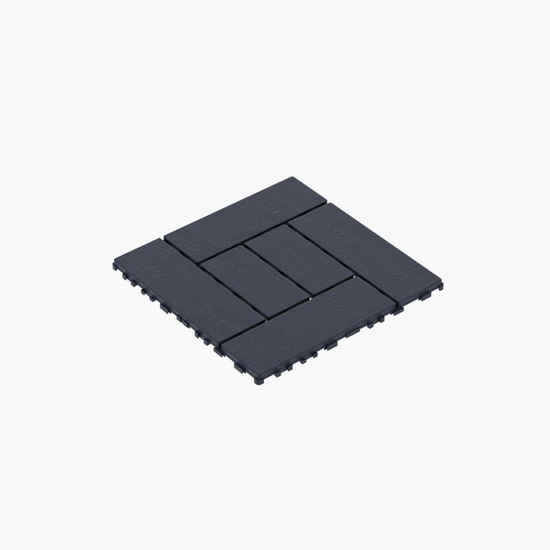 44 Pack 11.8"x11.8" Interlocking Wood-Plastic Composite Deck Tiles for Patio Balcony Pool Use