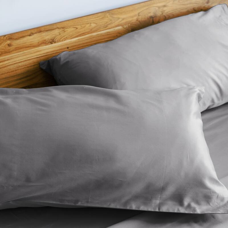 Jennifer Adams 400TC Long-Staple Cotton Sateen 2pc. Pillowcase Set - Standard - Graphite
