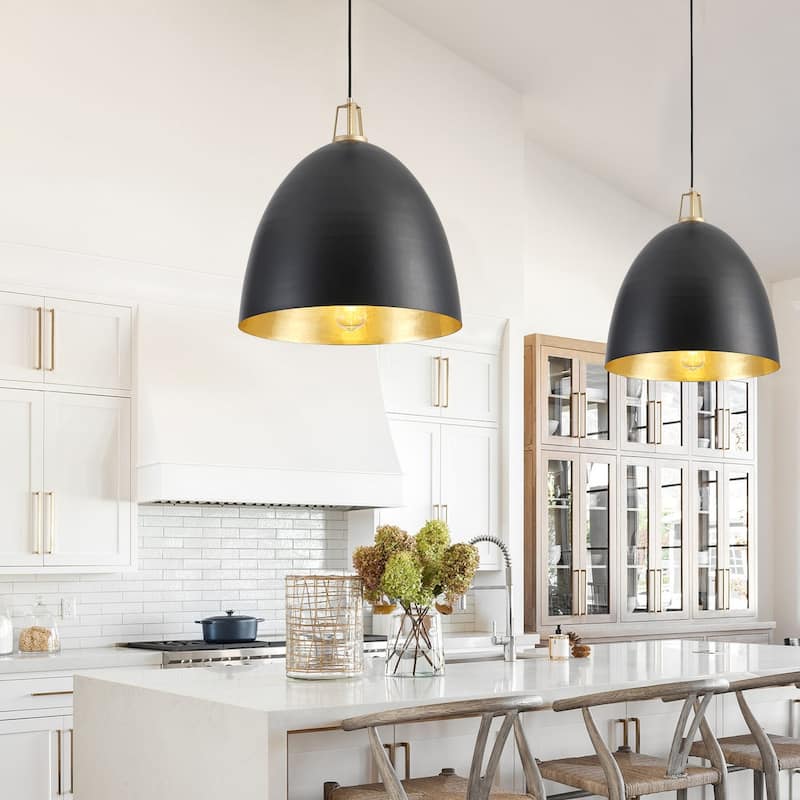 Industrial Dome Metal Hanging Pendant Light Fixtures for Kitchen Island