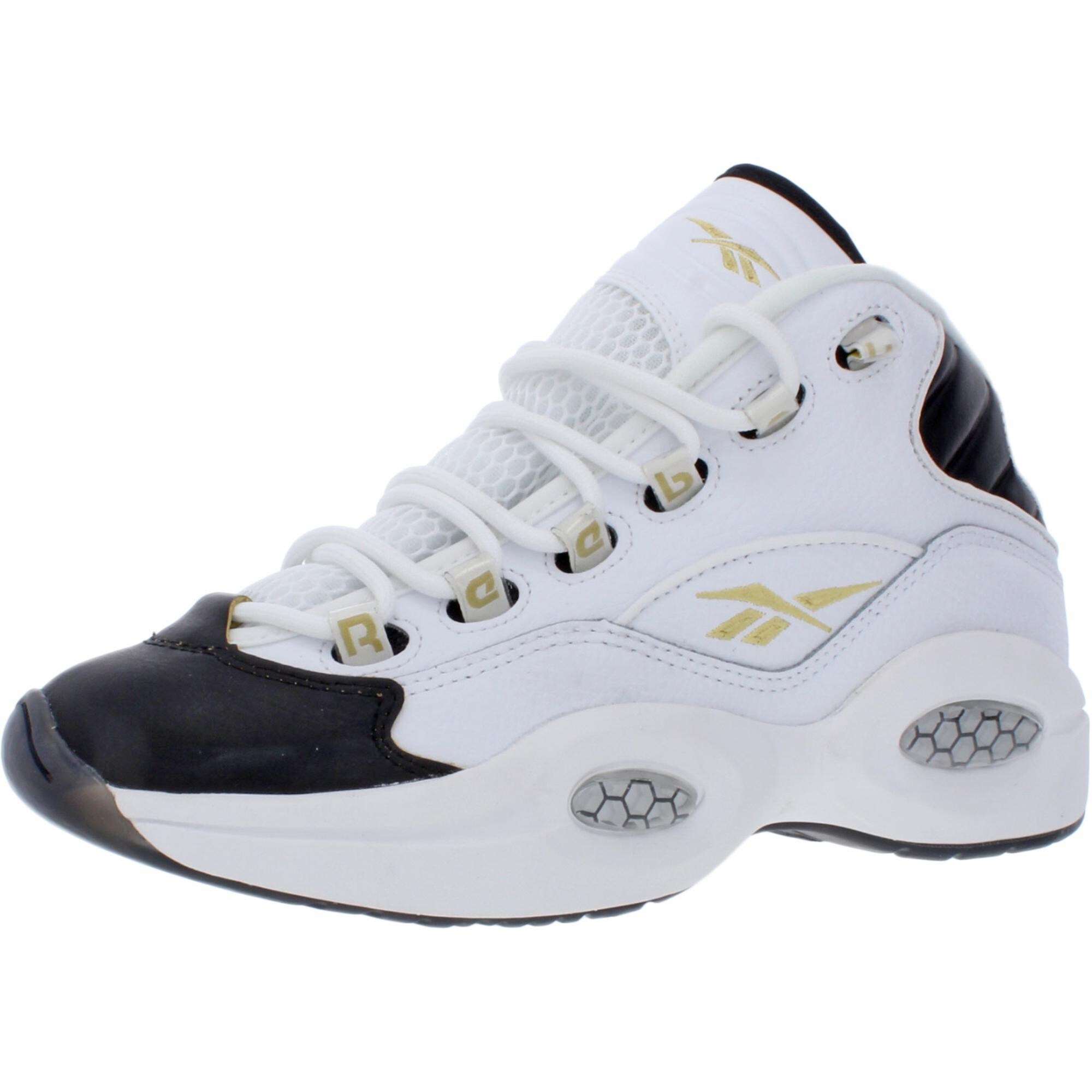 black leather basketball shoes