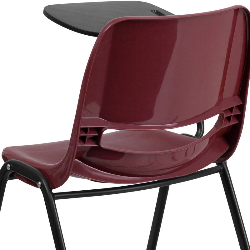 Ergonomic Shell Chair with Right Handed Flip-Up Tablet Arm
