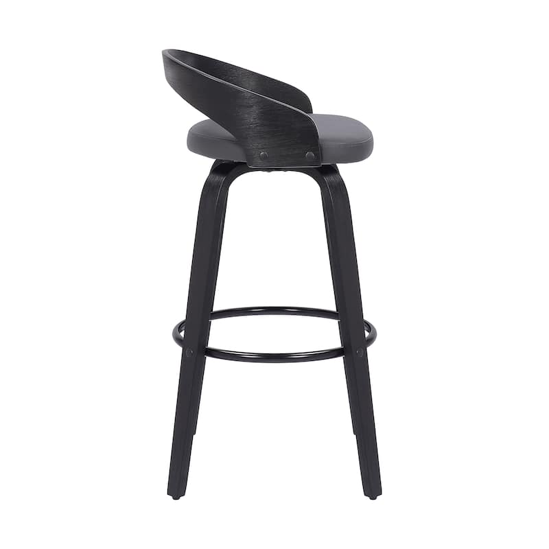Carson Carrington Solavagen Mid-Century Modern Swivel Counter or Bar Stool
