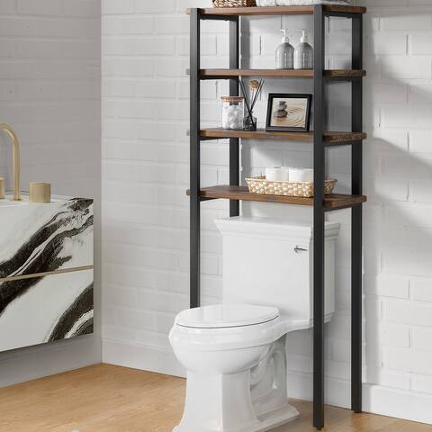 Carbon Loft Lawrence 65-inch Over the Toilet 4-shelf Bath Storage - N/A