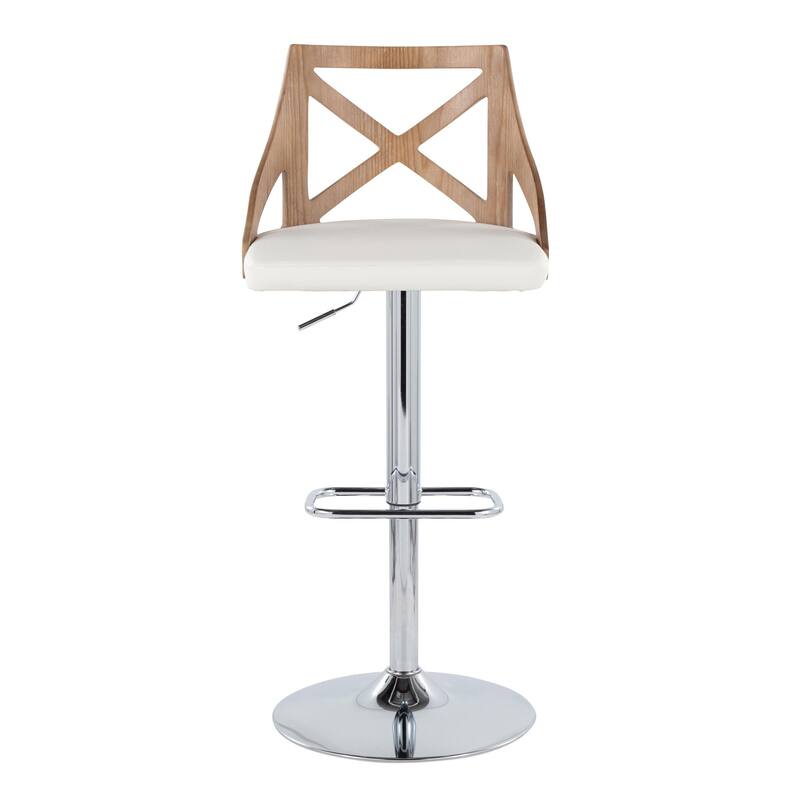 The Gray Barn Charlotte Adjustable Bar Stool with Rounded Rectangular Footrest (Set of 2)