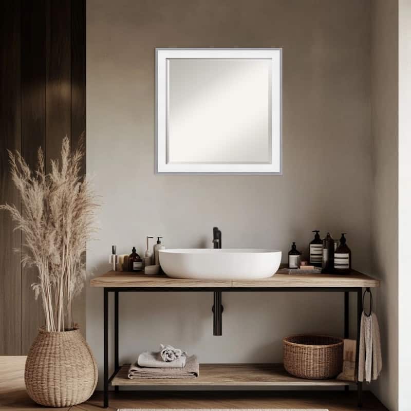Maya Beveled Framed Bathroom Vanity Wall Mirror