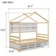 preview thumbnail 18 of 22, Twin Size House Bed with Roof Frame, Bedside-shelves, Under Bed Storage Unit