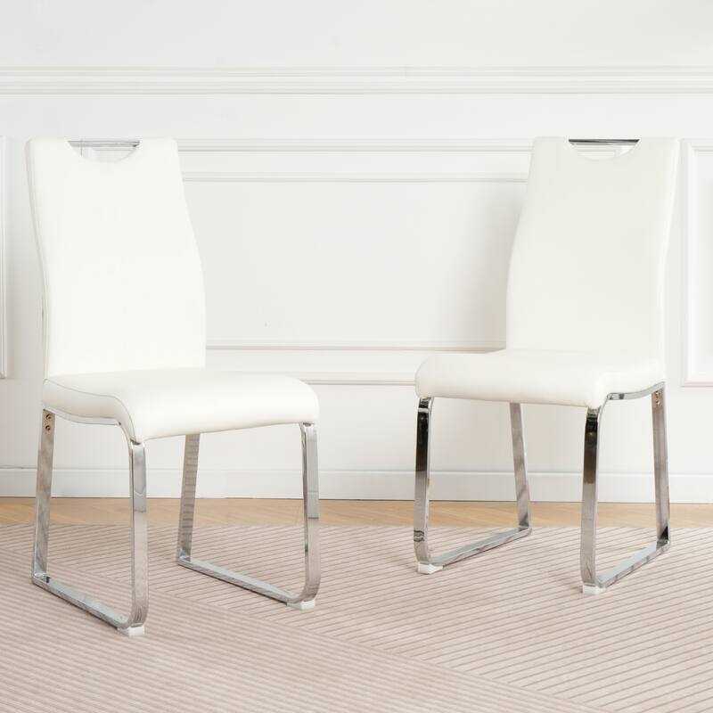 Modern Dining Chair with Metal Chair Legs (Set Of 2)
