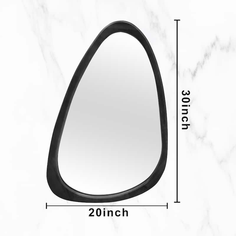 Irregular Mirror Asymmetrical Wood Wall Mirror