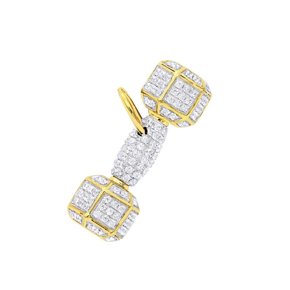 Gold dumbbell pendant clearance