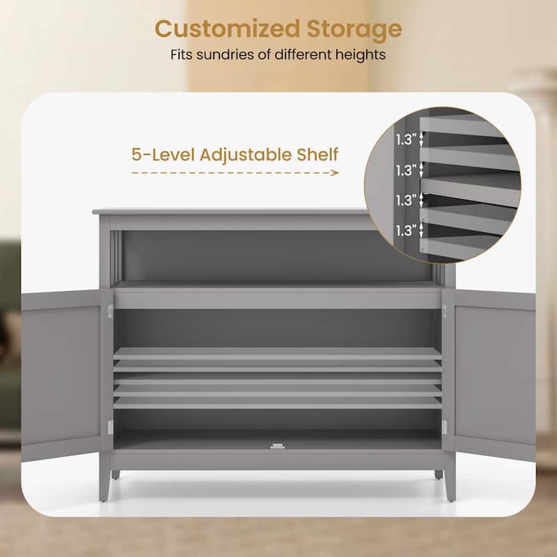 Kitchen Sideboard Buffet Server Cupboard Storage Cabinet w/ 2 Doors