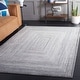 preview thumbnail 2 of 9, SAFAVIEH Saylor Popkea Modern Geometric Rug 4' x 6' - Grey/Ivory - Rectangle